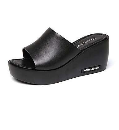 Women's Shoes Cowhide Summer Comfort Slippers