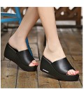 Women's Shoes Cowhide Summer Comfort Slippers