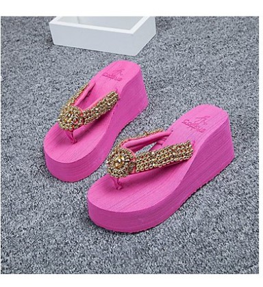 Women's Shoes Paillette Summer Comfort Slippers & Flip-Flops Creepers 